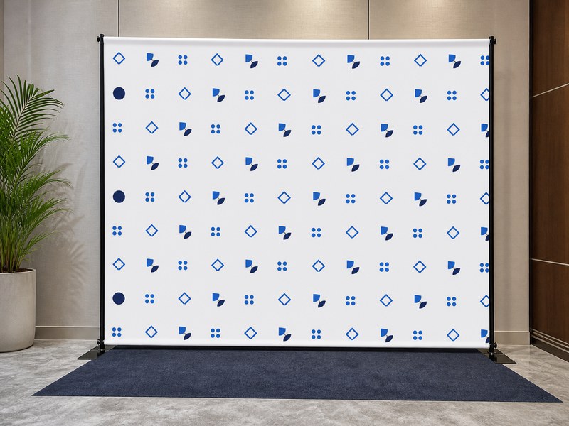 Step and repeat backdrop wall